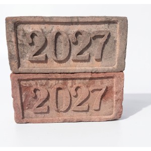Кирпич с клеймом 2027 год 215x102x65