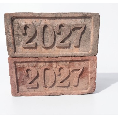 Кирпич с клеймом 2027 год 215x102x65